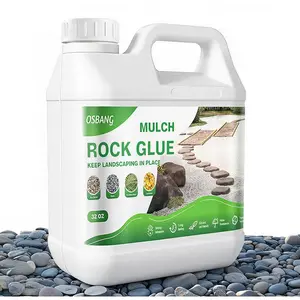 Rock Glue 32OZ for Landscaping Gravel and Mulch, Spray for Pea Gravel Bark and Stone, Outdoor Granite Binder for Garden Beds and Paths