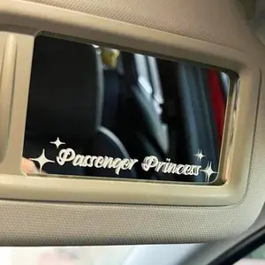 Car Rearview Mirror Sticker, Passenger Princess Lettering Pattern Sun Visor Side View Mirror Decal, Car Interior & Exterior Decorative Accessories, Sticker for Cars