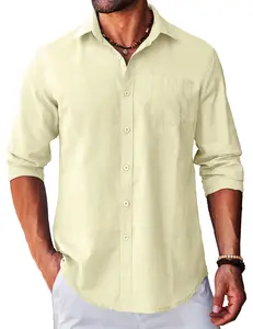 COOFANDY Men's Long Sleeve Button Down Shirt Casual Untucked Regular-Fit Oxford Dress Shirts