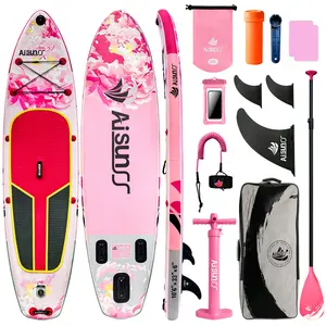 Inflatable Paddle Board for Adult, Paddle Board for All Skill Levels, Wide SUP Board with Primium Accessories Include SUP Carry Bag, Hand Pump, 10L Waterproof Bag