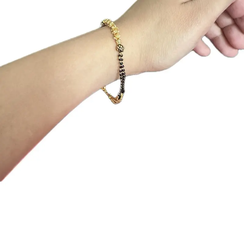 Women's Mangalsutra Bracelet - Handmade Bracelet, Heritage-Crafted Classic Ethnic Accessory, Culture-Infused Traditional Indian Bridal Wedding Jewelry, Bridal Wear, Heritage Craft