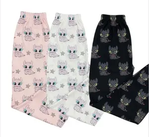 Cute Dragon Print Pajama Pants – Soft Cotton Plaid Lounge Bottoms for Men, Women & Family, Cozy Unisex Sleepwear, Comfortable Homewear Gift