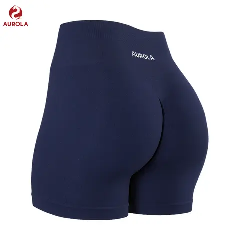 AUROLA Power Scrunch Butt Workout Shorts for Women Seamless Gym Shorts High Waist Tummy Control Yoga Biker Shorts