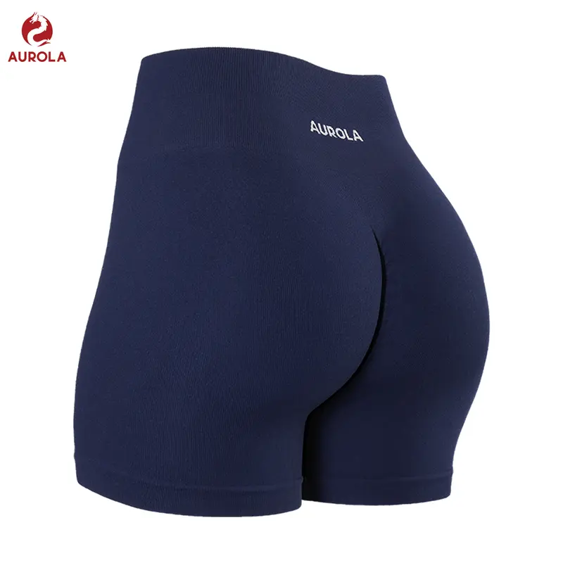 AUROLA Power Scrunch Butt Workout Shorts for Women Seamless Gym Shorts High Waist Tummy Control Yoga Biker Shorts