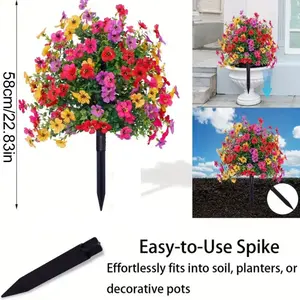Manufacturer's in-stock artificial flowers: Decorative Flowers, eucalyptus, violets, ground-placed floral arrangements for spring and summer garden, courtyard, and home decoration