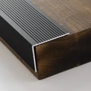 5-Pack Aluminum Peel and Stick Stair Nosing Staircase Step Treads Anti-Slip Stair Edge Protector, Waterproof Self Adhesive Stair Nose Molding Trim for Outdoor & Indoor