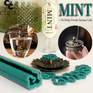 High-Quality Mint Flavor Classic Scented Incense Coil, Handmade Spiral Incense, No Sticky Powder, Water Soluble, 42 Pieces/bottle, Portable Packaging