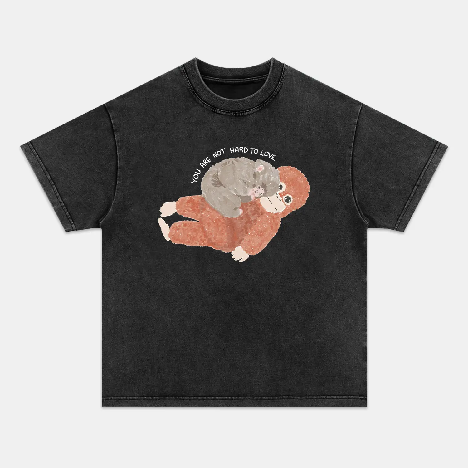 PUNCH MONKEY T-shirt, Unisex Vintage Crew Neck Regular Fit Cotton Fabric Casual Comfort Breathable Short Sleeve Funny T-shirts Fashion Men&Women's Top for Streetwear 030303