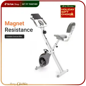 TOUSAINS Folding Exercise Bike – Magnetic 3 in 1 Upright and Recumbent Indoor Stationary Bike, Foldable Fitness Bike for Home Workout