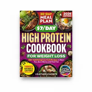 High Protein Meal Prep Cookbook | 30-Day Budget Meal Plan for Everyday Healthy Cooking (Beginner Friendly) Low Carb Meals