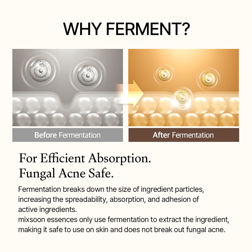 [mixsoon] Bean Essence Duo (50ml x 2) – Gentle Exfoliating Korean Skin Care Essence for Hydrating, Smoother Texture and a Dewy, Glass-Skin