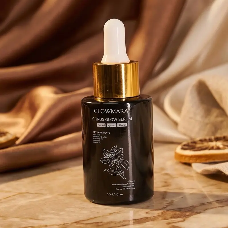 GLOWMARA Citrus Glow Serum 30ml - 30% Vitamin C, Hyaluronic Acid, Niacinamide, Collagen & Vitamin E Anti Aging Anti Wrinkle Brightening Hydrating Formula for Radiant Skin