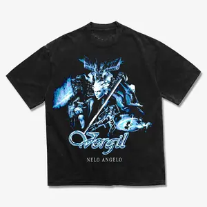 Vergil Nelo Angelo Alpha and Omega Devil May Cry DMC Gift for movie fans Top Apparel Classic Oversized Seamless Simple Straight Man designer shirts Men's Regular Fit Floral Print Tee Heavyweight Cotton T-Shirts