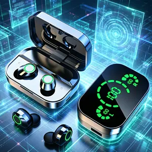 ANKRIYUL Wireless Earbuds with LED Power Display for Outdoor Sport Earphone Hiking Runing  Game Headphone