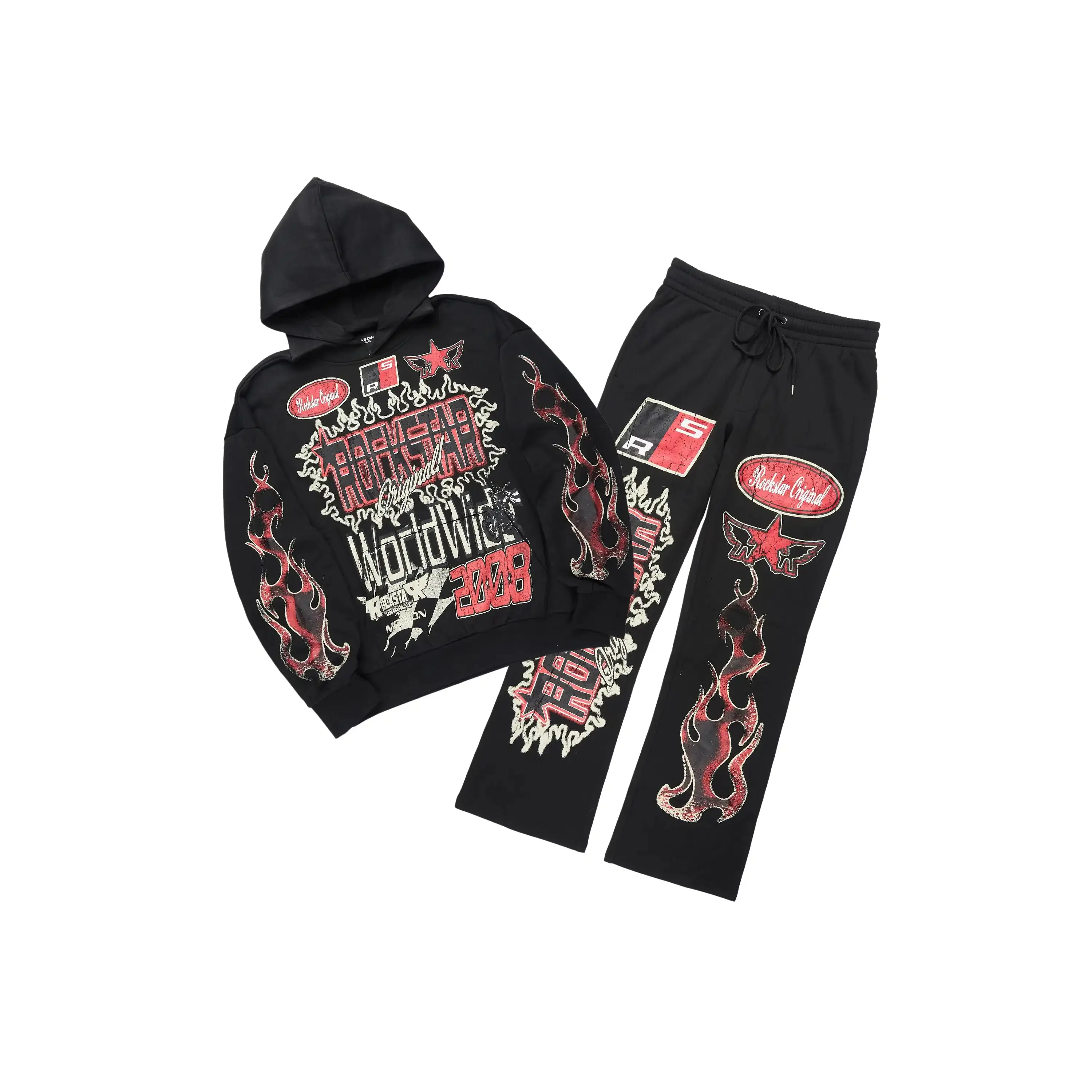 Deangelo Black Hoodie/Baggy Track Pant Set Deangelo Black Hoodie/Baggy Track Pant Set
