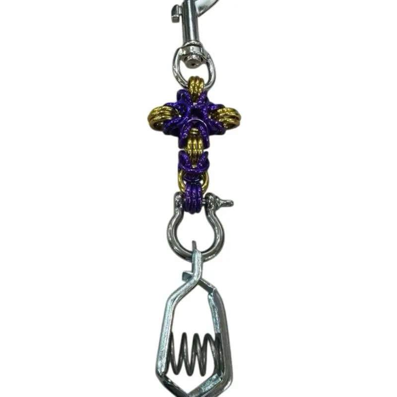 Byzantine Weave Cross Glove Clip Swivel Eye Hook Snap