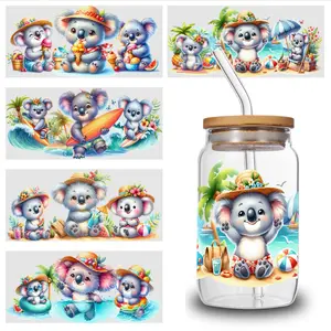 5 Sheets Cute Koala UV DTF Stickers uv dtf cup wraps Mug Decoration Gift Decor Plastic Household Valentine Winter Landscape Canvas Posters Photography Print samantha new wanted