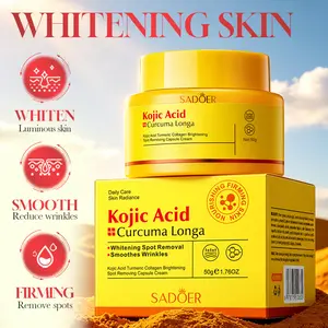 Turmeric Cream Kojic Acid Turmeric Collagen Vita  Capsule Cream for Uneven Skin Tone | Tone Renewal & Radiance Care for troubled skin | Turmeric, Kojic, Vitamin C | Skin Care 1.78 oz