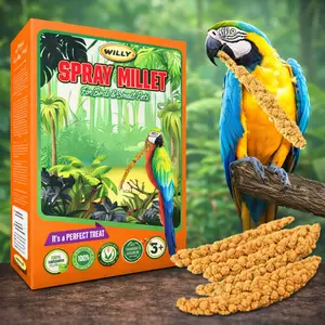 VivLly 5 LB Sun-Dried Spray Millet - Non-GMO Bird Treat for Parakeets Cockatiels & Finches Bug-Free Amino Acid Rich Bulk Value 100% Edible Natural Healthy Snack for Birds