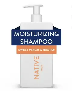 Native Hair Sweet Peach & Nectar Moisturizing Shampoo Sulfate-Free Paraben-Free 16.5 oz Gentle Formula for All Hair Types