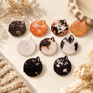 Adorable Cat Curl Phone Grip Stand | Cute Kitten Aesthetic Phone Holder | Trendy Animal Accessory for All Smartphones & Gift Item
