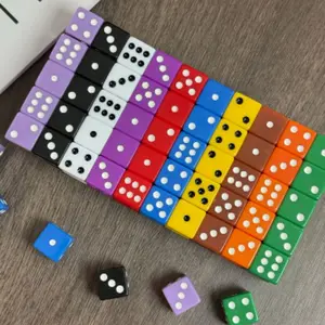 16mm Colorful Acrylic Dice Set, Tabletop Game Accessories, Family Entertainment, Party Gifts, Durable War Games Dice, Card or Dice Games