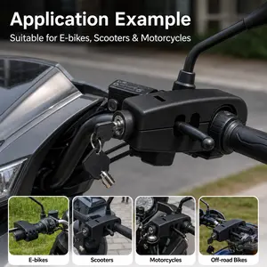 Anti-theft 3-hole handlebar lock