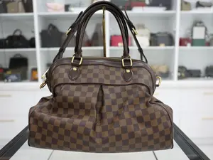 Pre-owned CANVAS Shoulder Bags LOUIS VUITTON DAMIER EBENE TREVI PM HANDBAG
