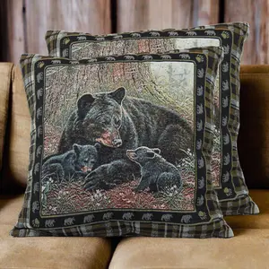 Tapestry Pillow 18in 2pk-Bear