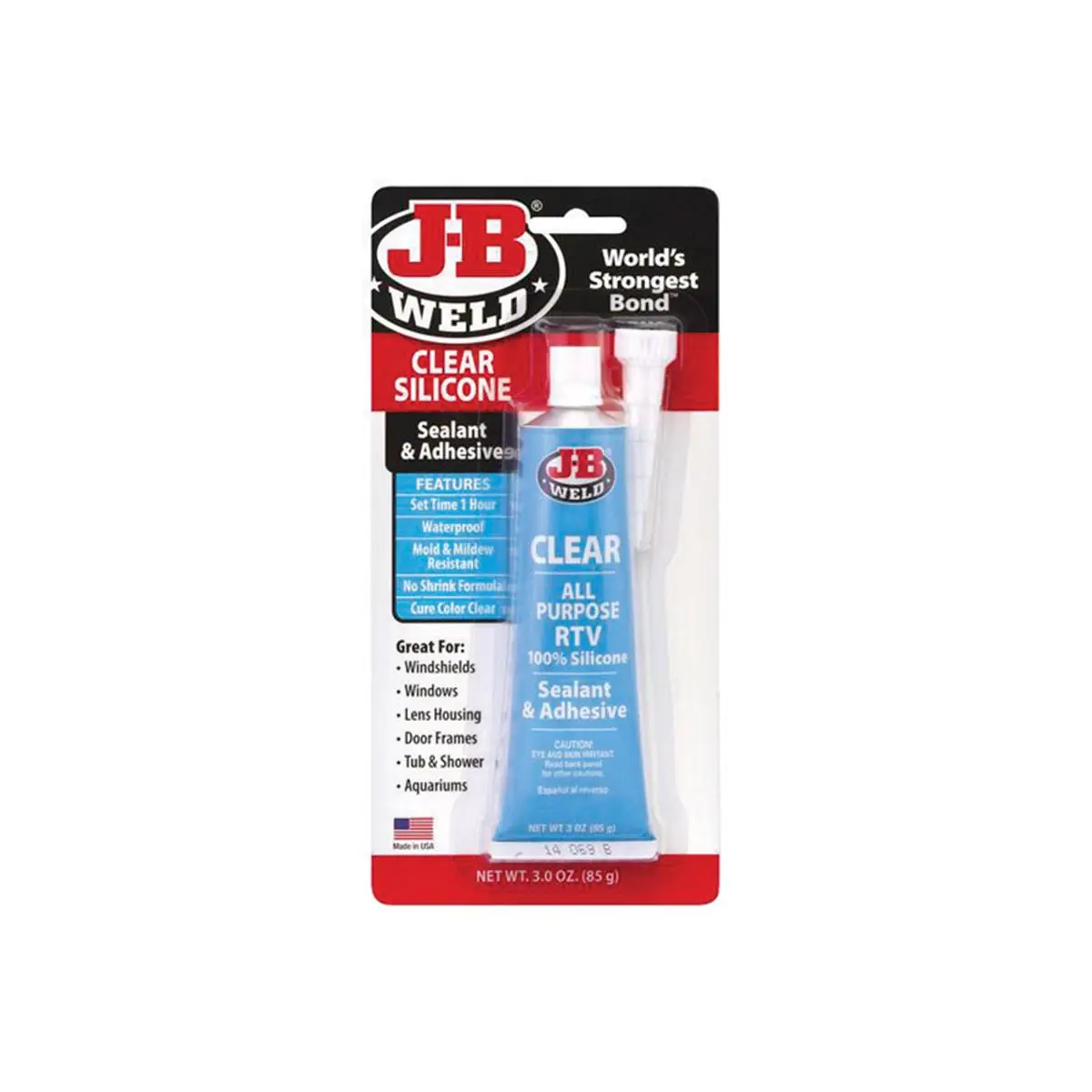 JB Weld 8429748 3 oz Clear RTV Silicone Sealant