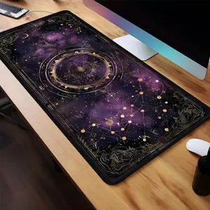 Mystic Zodiac Design Extended Mouse Pad, 1 Count Rectangle Non-slip Gaming Mouse Pad, Office Decorative Keyboard Pad for Home Office Desk, Desk Accessories