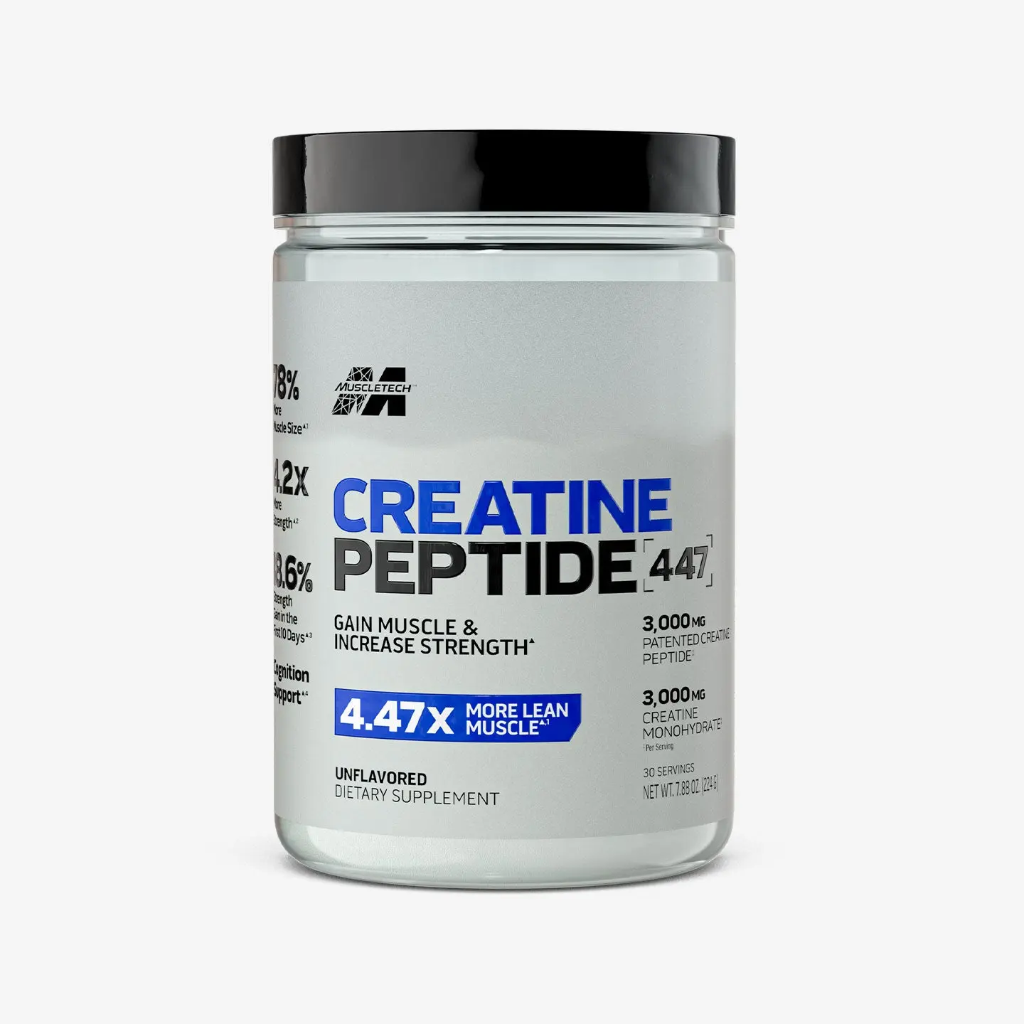 MuscleTech Creatine Peptide 447, Unflavored - 30 Servings | Muscle Support Supplement MuscleTech Creatine Peptide 447, Unflavored - 30 Servings | Muscle Support Supplement