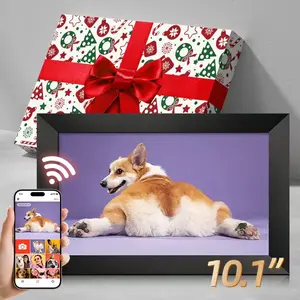 【New Year Gift】Thanksgiving & Christmas Gift 10.1'' WiFi Digital Picture Frame 32GB Memory, HD IPS Touch Screen, biu Frame App, Easy Setup, Share Photos or Videos Anywhere