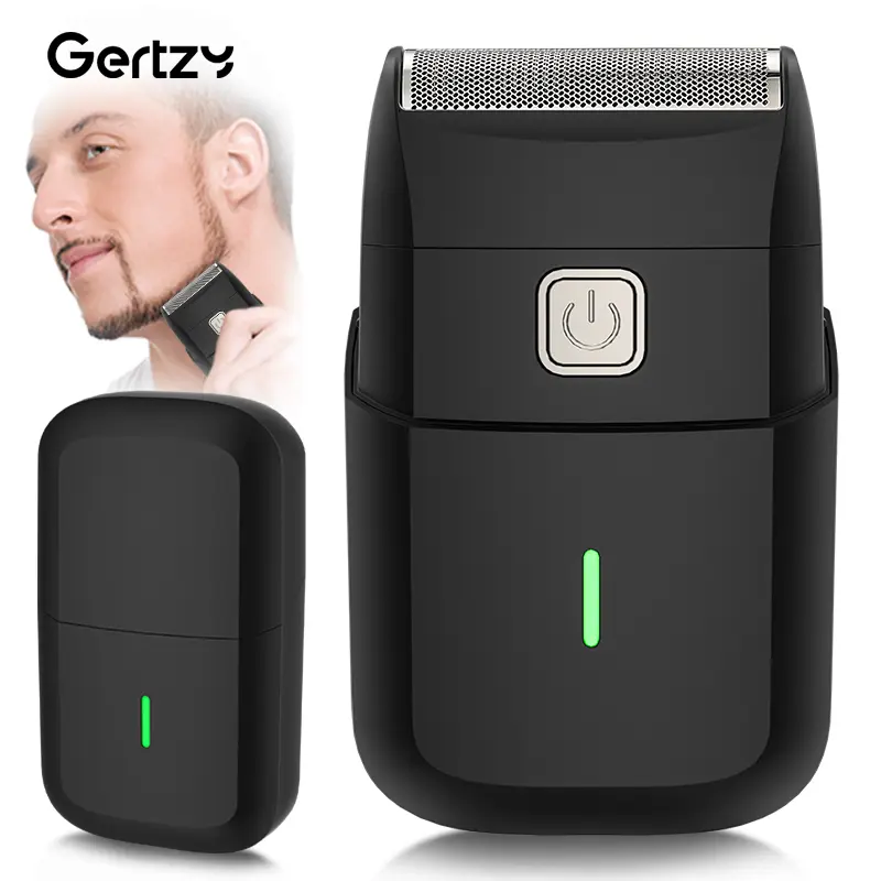 GERTZY Portable Electric Shaver, Rechargeable Cordless Razor, Wet and Dry Use Electric Shaver, Multifunctional Shaving Head, Safety Razor for Men, Men's Grooming Tool, Rechargeable Shaver Machine