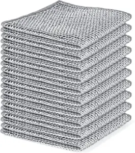 10 PCS Multipurpose Wire Dishwashing Rag for Wet and Dry Non-Scratch Wire Dishcloth Scrubbing Wire Dishwashing Rags Time-Saver Kitchen Wipes Cleaning Cloths