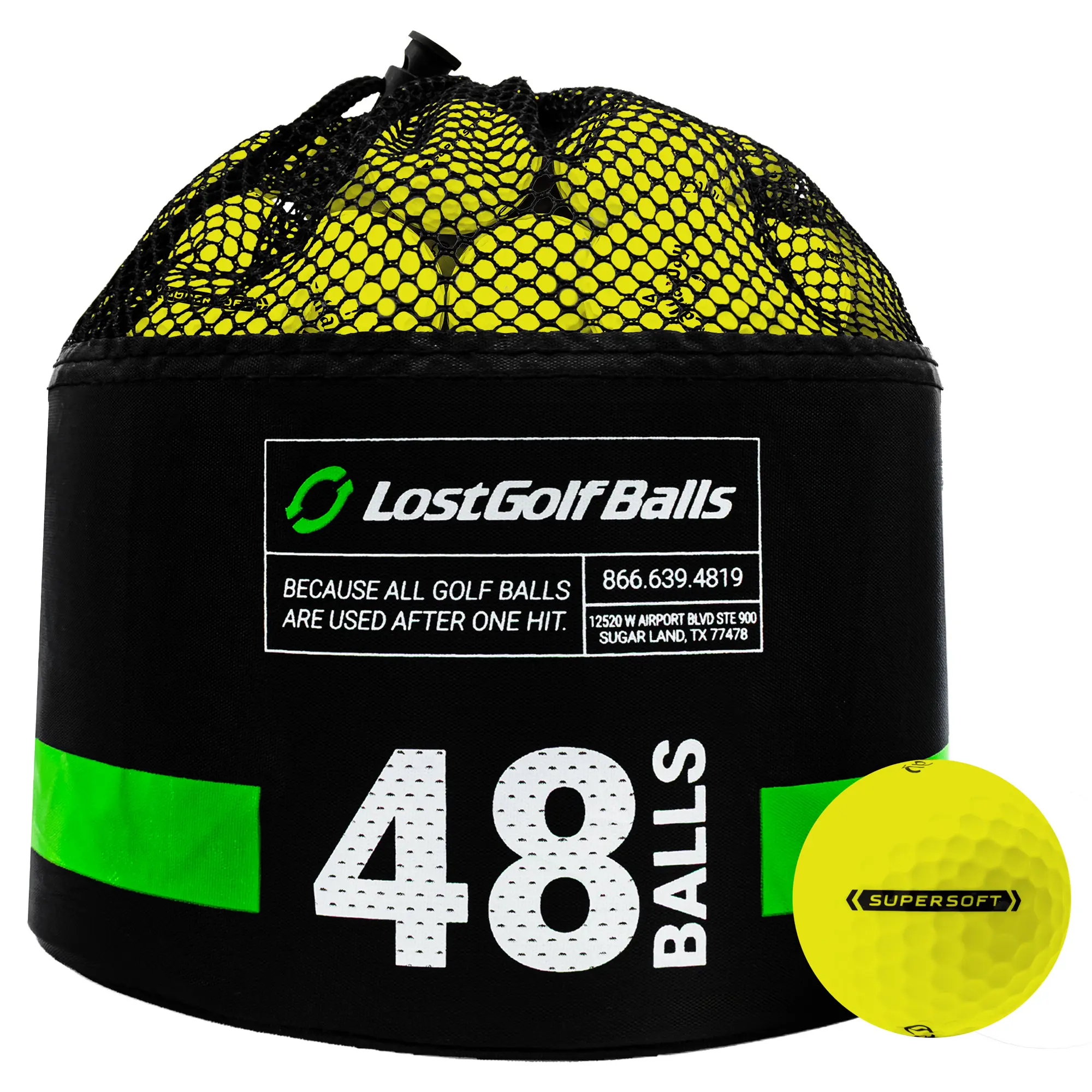 Callaway Supersoft Yellow Golf Balls - Mint - 48 Ball Bag