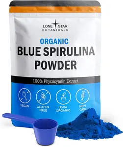 Organic Blue Spirulina Powder - 100% Pure Superfood, Blue-Green Algae, Non-GMO, Gluten-Free, Vegan, USDA Certified, 30 Servings - Dietary, Healthcare