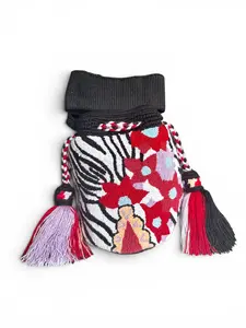 Upholstered small animal print  crossbody Bag