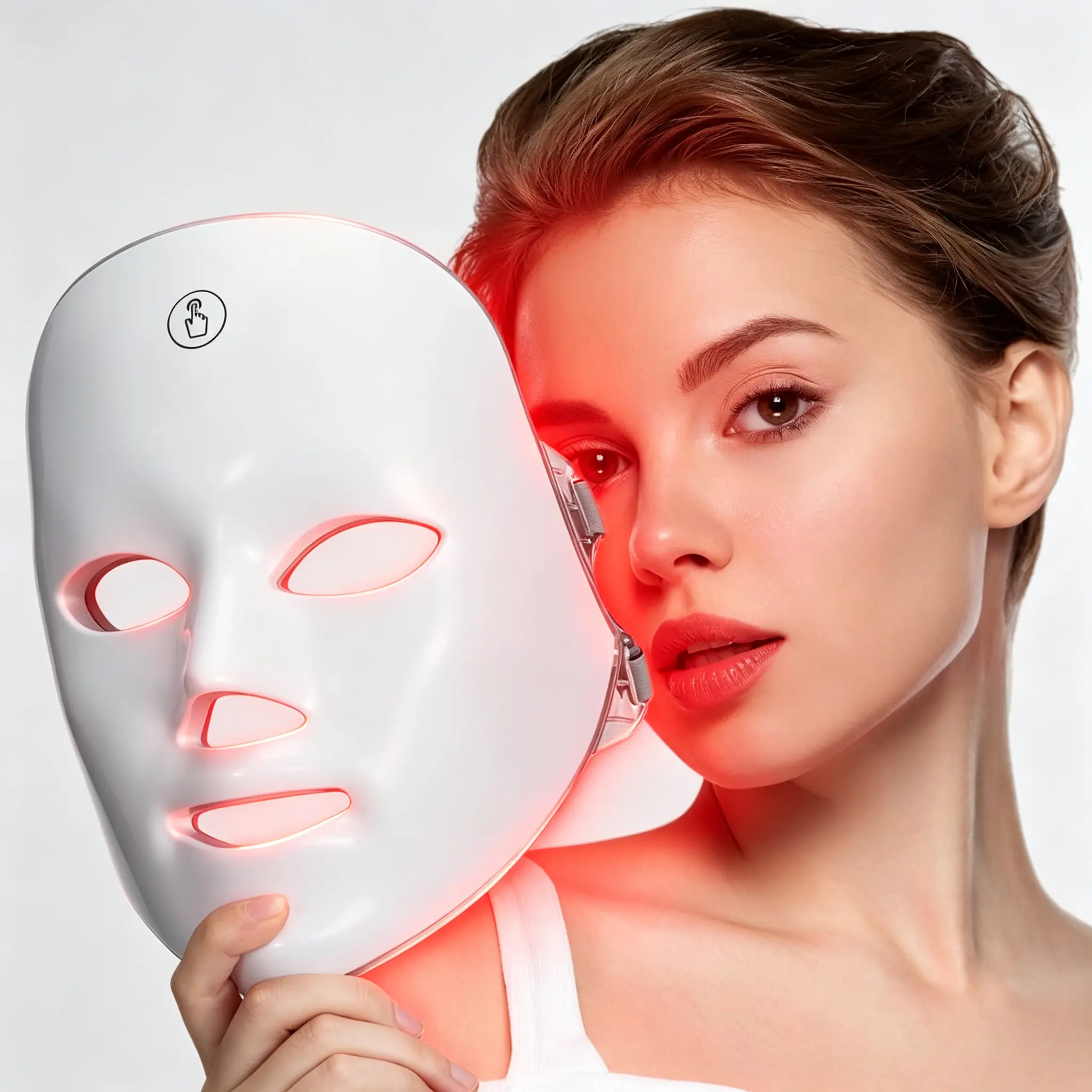 7 Color LED Face Mask, Skin Rejuvenation Anti Aging Facial Light Care Device, Rechargeable USB-C LED Mask for All Skin Types, Boost Collagen, Even Skin Tone, Refine Pores, Reduce Fine Lines & Dark Spots, Home Spa Facial Mask