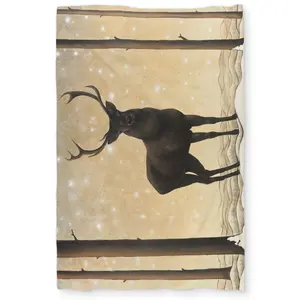 360 stand Decorative Microfiber Duvet Cover, Twin Extra Long Size, Brown Winter Wildlife Art Roe Deer Design, Soft Home Bedding Textile for Face, Decorative Duvet Cover, Decorative Duvet Covers, Extra-Long Duvet Covers