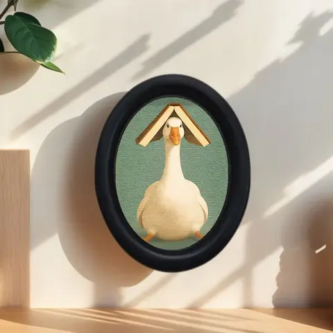Vintage Art Style Cute Goose Hat Decoration, Perfect for Halloween Christmas Thanksgiving Home Office Wall Decor, Room Decoration, Wall Hanging Ornament, Decorative Ornaments, Holiday Ornament
