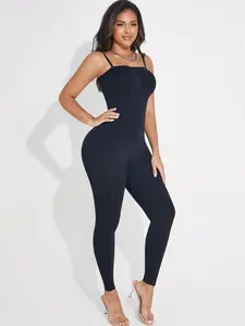 Women’s Full Body Shapewear Jumpsuit, Spaghetti Strap Tummy Control Bodysuit, Waist Slimming Butt Lifting, Stretch Compression, Daily Wear, Womenswear