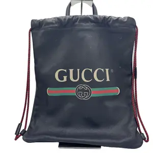 Pre-owned GUCCI leather Backpacks Logo Drawstring Backpack Printed Leather
