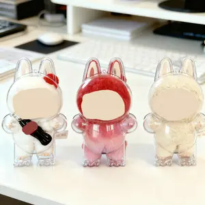 Protective Case for Labu bu Have a Seat Series, Crystal Clear Display Box for The Monsters Figures, Dustproof & Scratch-Resistant Showcase (Doll Not Included) Cry--baby protective display case Organiser Cover