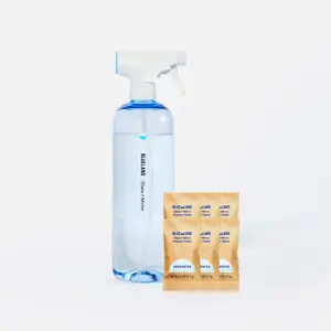 Blueland Glass Cleaner, 1 Year Supply, Streak-Free Mirror Cleaner Refill Tablets + Spray Bottle, Mineral & Plant-Based