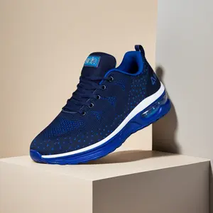Men's Running Sneakers - Non-Slip, Mesh Cushion, Fabric Upper, Rubber Sole - Casual Trainers for Tennis, Gym, Casual Wear (DeepBlue)