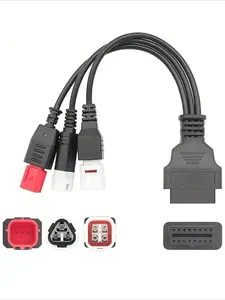 [Yamaha Motorbike OBD2 Adapter] Yamaha 1pc Motorbike OBD2 Adapter Cable - Universal 3-5 Pin Plug-and-Play Diagnostic Scan Tool Connector - Durable Insulation Material, Weather-Resistant