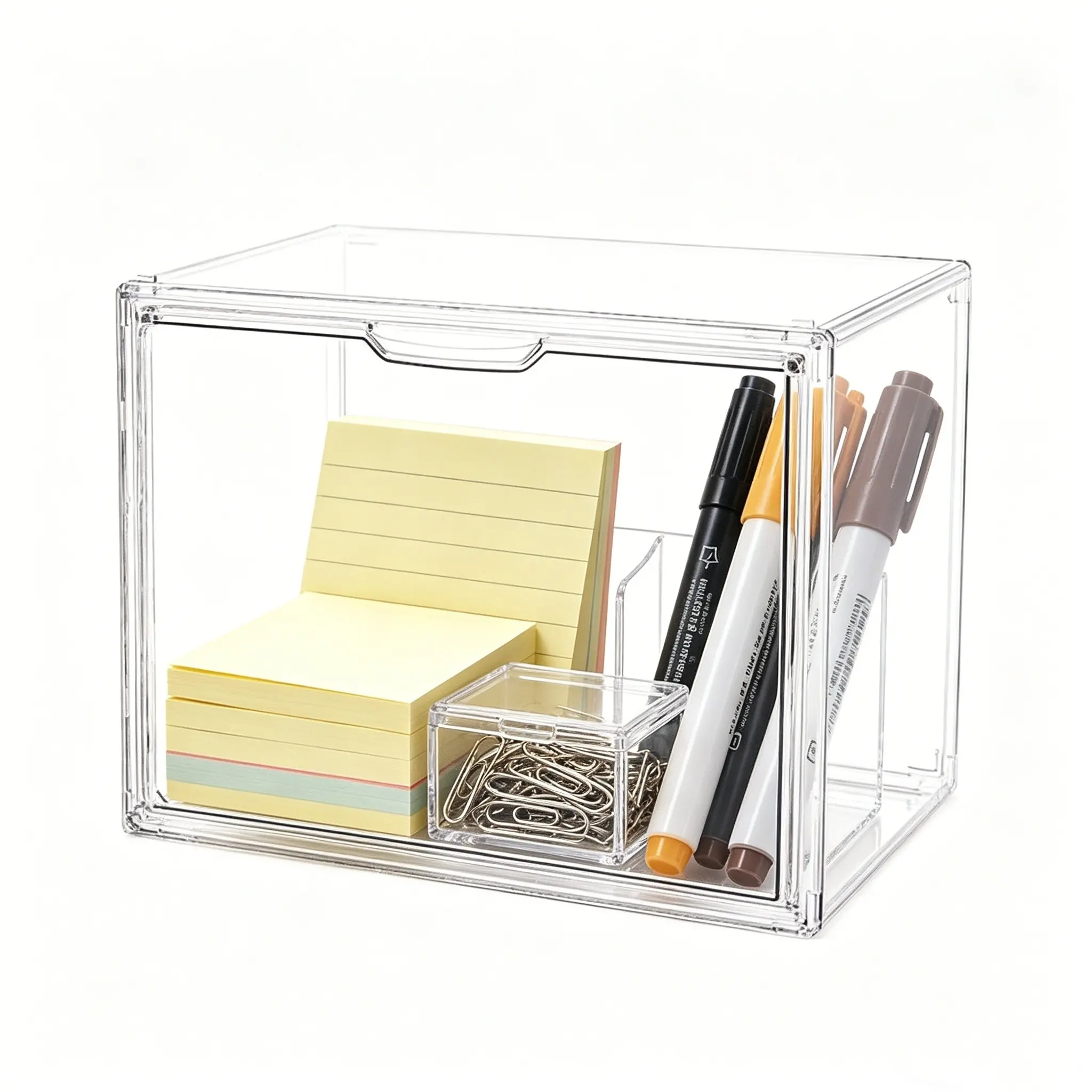 Transparent Acrylic Storage Box, Magnetic Closure Handbag Organizer, Dustproof Container for Books, Collectibles, Cosmetics, Plastic Storage Boxes