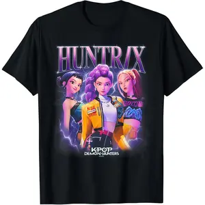 KPop Demon Hunters Huntrix Heartthrob T-Shirt Retro,Unisex Crewneck T-shirt for Men And Women