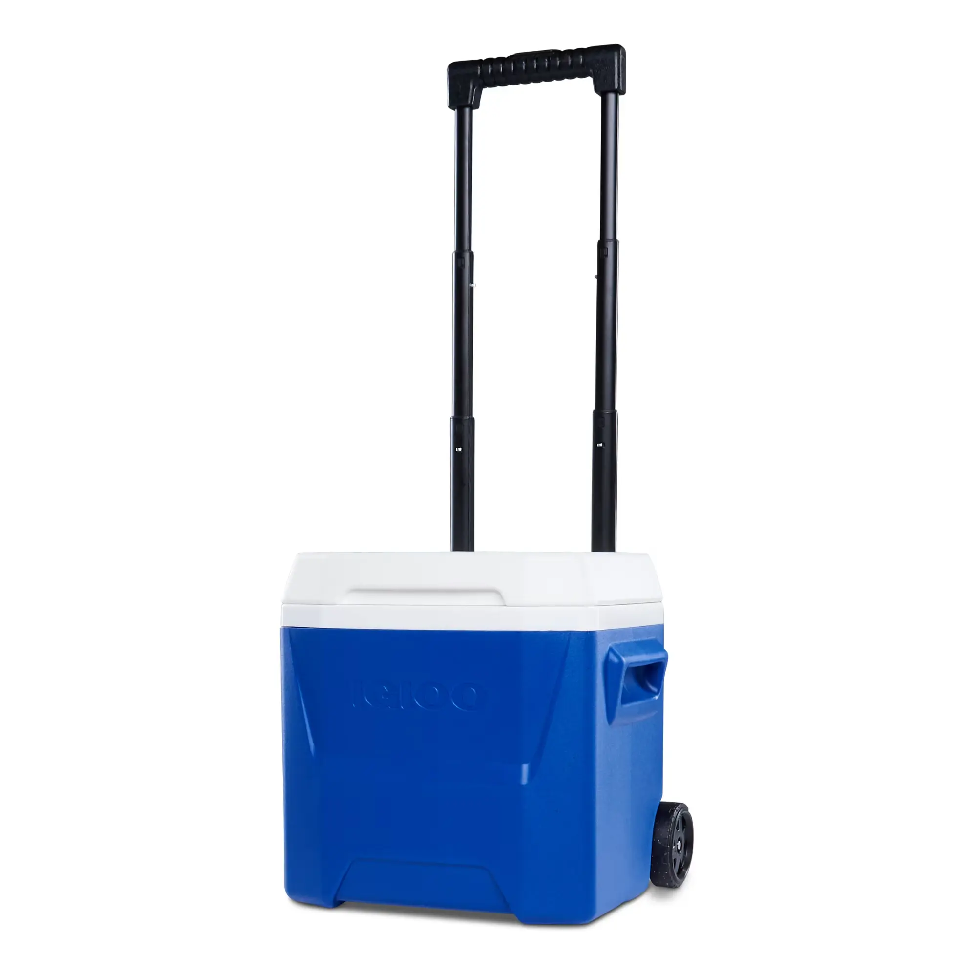 16 Qt Rolling Hard Ice Chest Cooler, Portable Insulated Cooler for Camping, Beach & Outdoor Activities, Blue